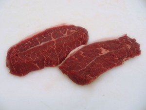 raw blade steak