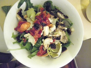 variety of fresh vegetables in salad