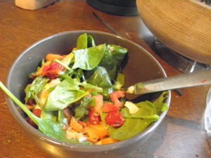 green and orange salad