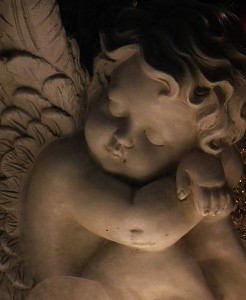 cherub angel sculpture sleeping