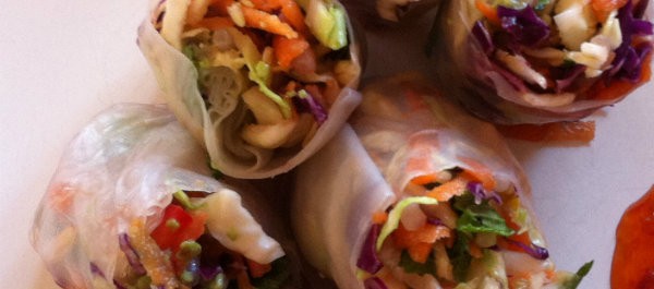 spring rolls in rice paper
